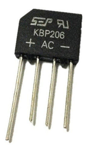 Pack X5 Diodo Puente Rectificador Kbp206 Kbp 206 600v 2a 0