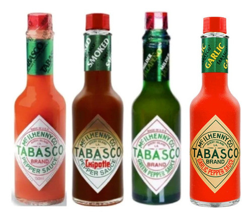 Pack X4 Salsas Tabasco X 60ml Envios Exquisita Elegilas! 0