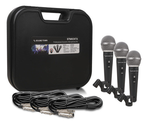 Sound Town Kit De Micrfono Dinmico De Mano Profesional De 3 0