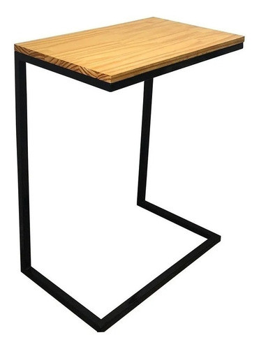 Mesa Auxiliar De Arrime En Hierro Y Madera 0