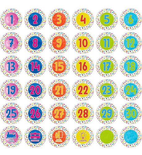 D24time 4  Marcadores De Puntos Numéricos Pegatinas 36pcs Co 0