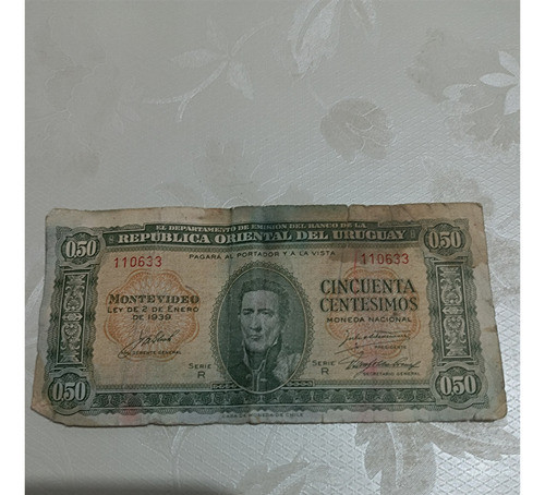 Billete De 50 Uruguayo De 1939 0