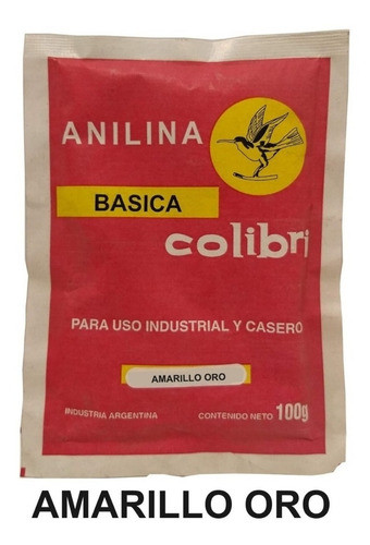 Anilina Basica Colibri X 100 Grs Amarillo Oro 0