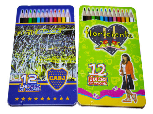 Lapices De Color Largos Lata  X12 0