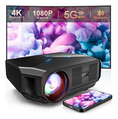 Proyector Nativo 1080p Con Wifi Y Bluetooth, Amlink 5g Wifi 0