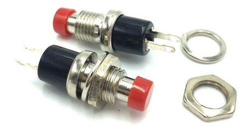 Boton Pulsador Timbre Portero Na S/retencion 1a 250v Rojo 0