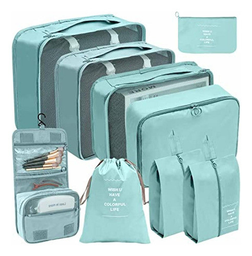 Organizadores Para Valija Pack De 9 (azul) 0