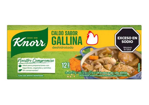 Caldos Knorr Gallina 12 Cubos X 2 Unidades 0