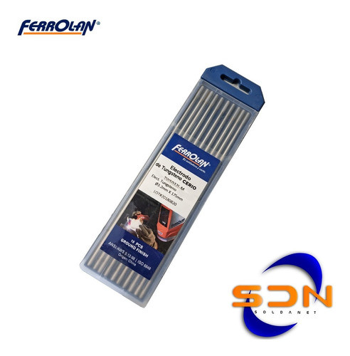 Electrodo Tungsteno Cerio (punta Gris) Diam 1,6mm Ferrolan 0