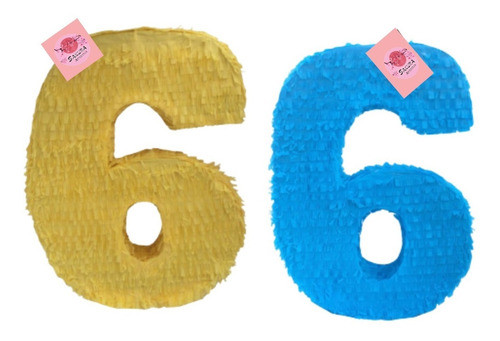 Piñata Numero 6 Números Piñatas 0