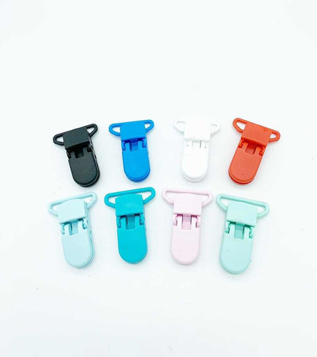 Clips Para Porta Chupetes X10uds En Colores La Fabriquita 0
