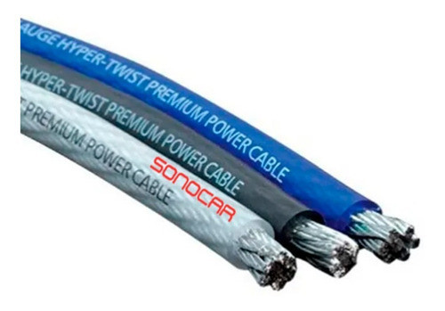 Cable Alimentación 4ga Stinger X Metro Azul Shw14b/1 Sonocar 0