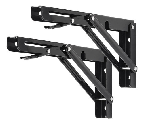 Mensulas Para Estantes Plegables De 25cm En Color Negro 0