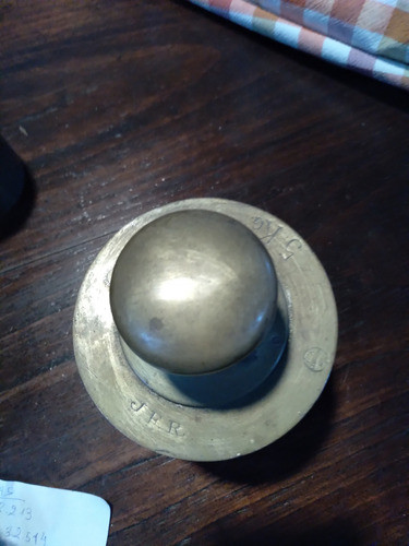 Pesa De Bronce Para Balanza Antigua 0