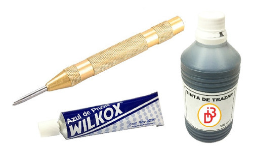 Kit De Trazado Punzón Automatico + Tinta + Azul De Prusia 0