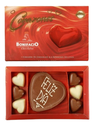Bombones De Chocolate Corazones Bonifacio Estuche 105 Gramos 0