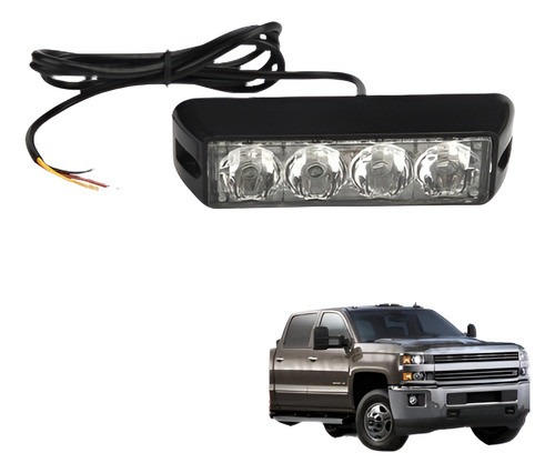 4 Led Faro De Emergencia Rojo Drl Faro Antiniebla Estroboscó 0