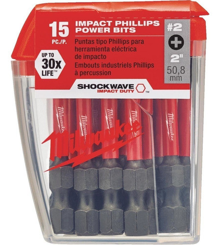 Punta Shockwave Impact Phillips # 2 X50 Milwaukee 48-32 5004 0