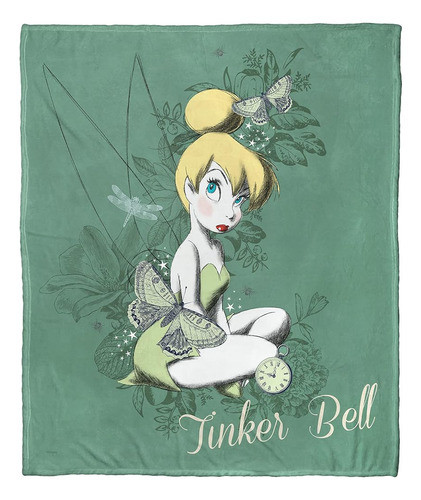 Manta De Tiro Tinker Bell Silk Touch De Northwest Disney, 50 0