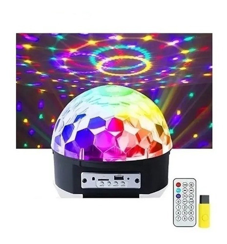 Bola Led Luz Audioritmica Efectos Media Esfera Parlante Usb 0