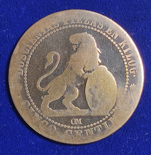 Moneda De Cobre Española De 1870 (cinco Céntimos) 0