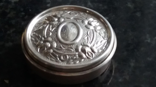 Cajita Pastillero Español De Plata Esterlina Labrada 0