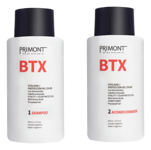 Primont - Shampoo + Acondicionador Btx Cabello Procesado 0