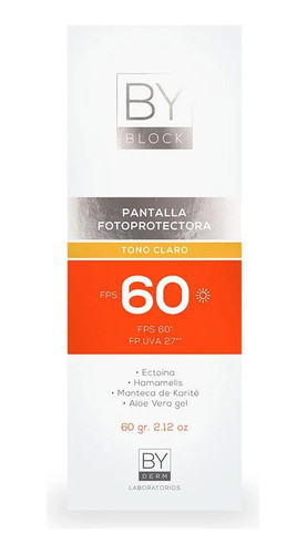 By She Protector Solar Fps60 By Block Tono Claro X60gr 0
