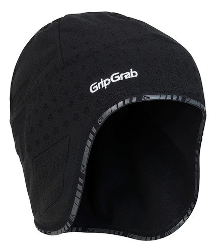 Gripgrab Aviator Gorra De Calavera Negra A Prueba De Viento 0
