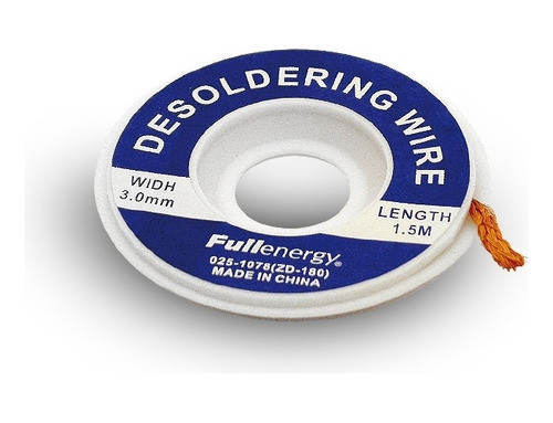 Cinta Malla Desoldante 3mm Fullenergy 1.5m Para Desoldar 0
