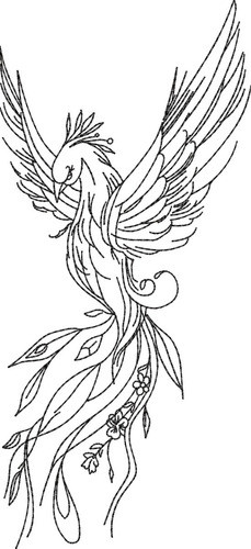Matriz De Bordado A Máquina: Ave Fenix 0