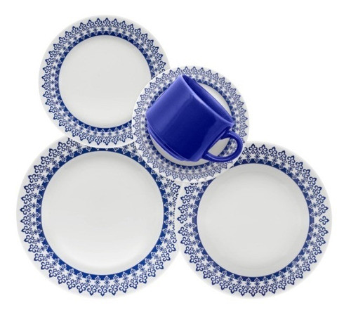 Set Juego 30 Pzs Plato Playo Hondo Postre Grecia Vajilla Bz3 0