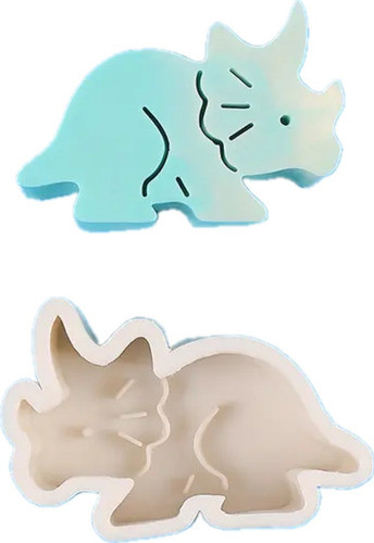 Molde Dinosaurio Triceratop Dino Vela Yeso Cemento Jabon 0