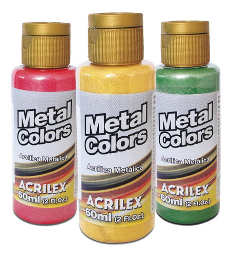 Pintura Acrílica Metálica - 60ml Plata - Mosca 0