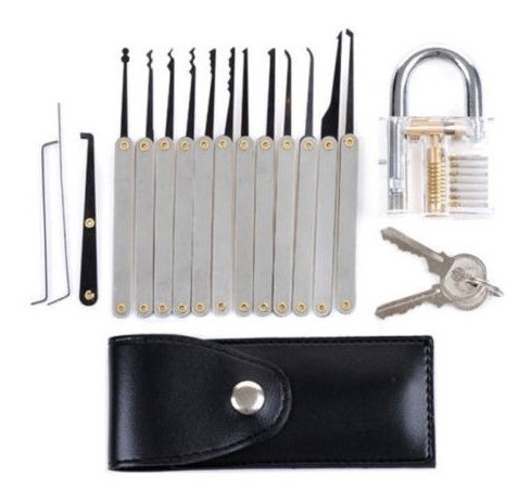 12pcs Claro A Práctica Transparente Lock Cerrajero Herramien 0
