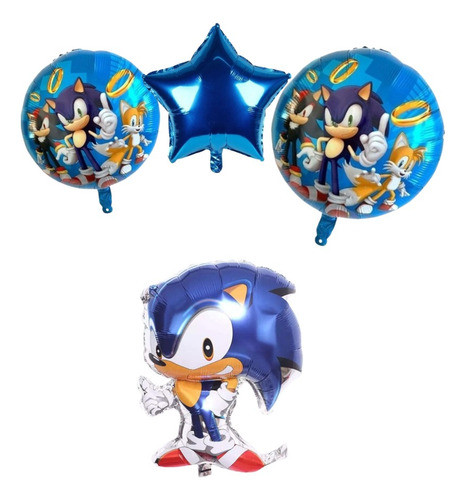 Combo 4 - Globos Para Cumpleaños De Sonic 0