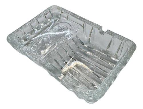 Cenicero De Cristal Rectangular Grueso Ronda 0