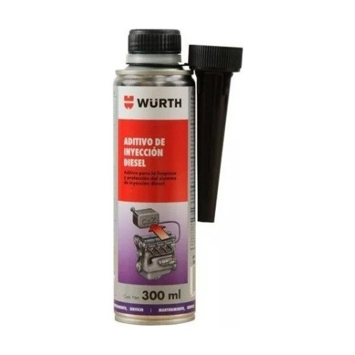 Aditivo De Inyección Diesel Wurth Limpia Inyectores X300ml 0