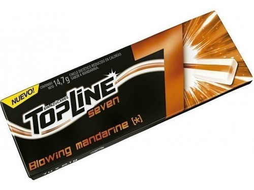 Chicles Topline Seven Mandarina X 16u 0