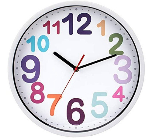 Reloj De Pared 12 Pulgadas Silencioso Sin Tictac Funciona Co 0