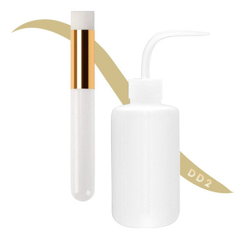 Kit X2 Brocha Para Lash Shampoo + Botella Limpiador Pestañas 0