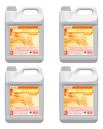 Jabón Líquido Para Manos 5 Lts. Mango Hand Cleaner X4 0