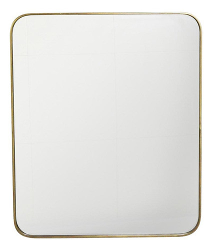 Espejo Rectangular Selecta Bordes Dorados Redondeado 51x61cm 0