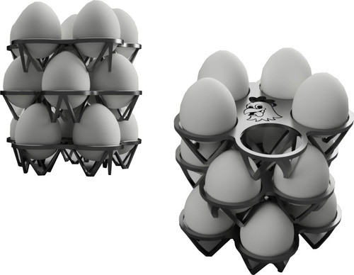 Porta Huevos X15 Huevera Contenedor Plastico Apilable 0