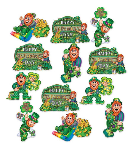 Beistle St Patrick's Day Cutouts, 12 -14 , Multicolor 0