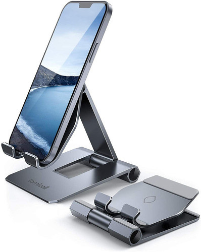 Soporte Plegable De Aluminio Para Telefono Celular - Gris. 0