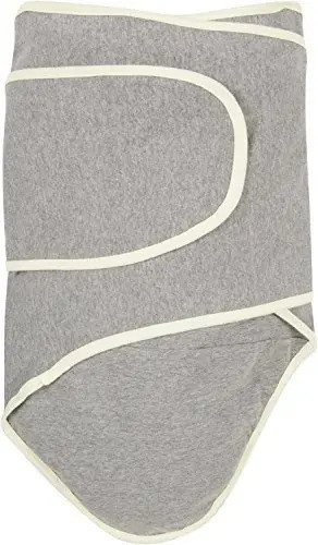 Miracle Blanket Swaddle Gris Con Borde Amarillo 0