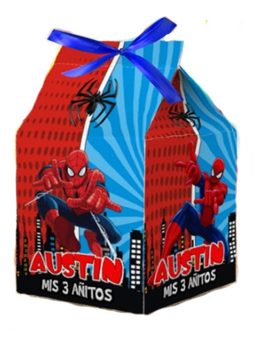 10 Cajitas Milk Box Del Hombre Araña. 0