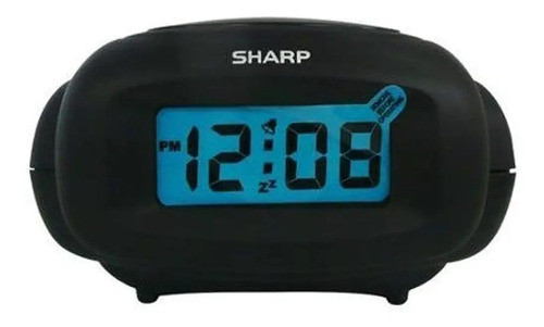 Sharp Lcd Digital Reloj Despertador Color Negro 0