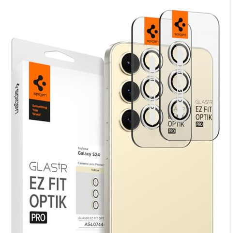 Protector Lente Camara Spigen Para Samsung S24 X2u Amarillo 0